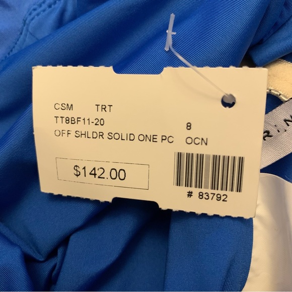 NWT Trina Turk off the shoulder ruffle one piece blue size 8

13 - Picture 11 of 14